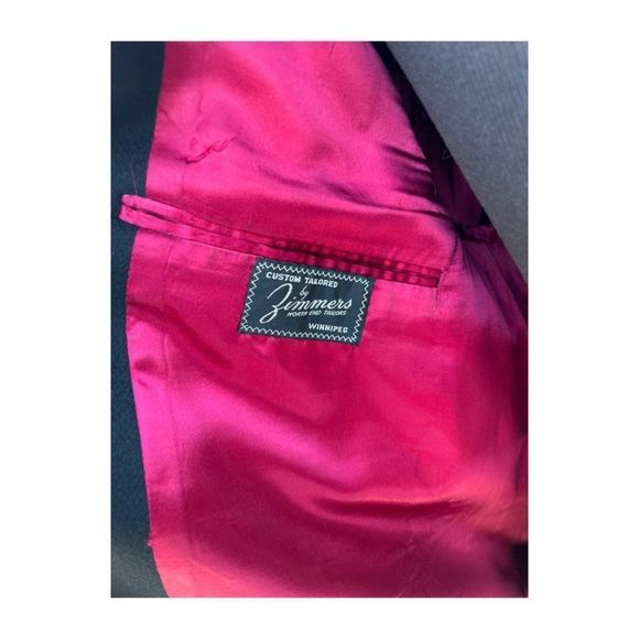 Savile Row Hand Tailored Black Virgin Wool Coat Overcoat Contour Cut - Picture 9 of 11